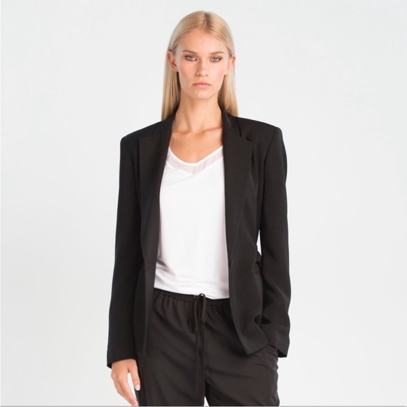 AG Paris - Paris Blazer in Black with Side Tie Detail - Picture 1 of 11